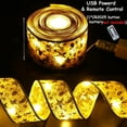 thumbnail image 2 of Christmas Tree Ribbon String Lights USB Plug in 32ft 100 LED 8 Modes Fairy Lights with Remote Ribbon Bows Lights for Party Weddings Xmas Tree Holiday Party Decoration, 2 of 6