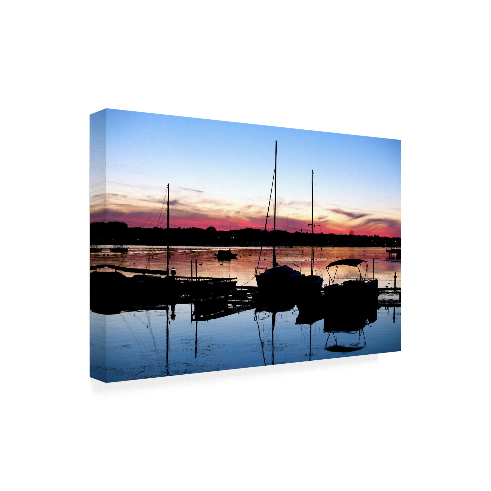 Trademark Fine Art 'Sunset At Sturgeon Bay Door County Wisconsin Color' Canvas Art by Monte Nagler