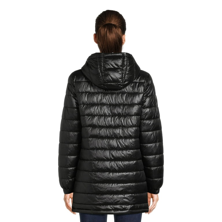 Swiss Tech Women's Hooded Mid Length Puffer Jacket, Sizes XS-3X 