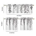 thumbnail image 5 of Grey Plant Leaves Kitchen Curtains and Valances Set-3 Piece Kitchen Curtains Sets with Valance for Windows Rod Pocket Machine Washable Kitchen Decor(54"x18"+2x27.5"x24"), 5 of 5