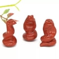 thumbnail image 3 of HOOUN 1.5" Natural Crystal Snake Carved Quartz Stone Serpent Rock Healing Reiki Decor-Red Stone-1PC (Random Pick), 3 of 4