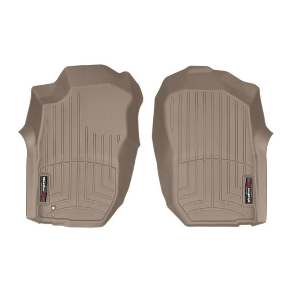 WeatherTech Custom Fit FloorLiners compatible with 2001-2004 Toyota Tacoma - 1st Row (Driver & Passenger), Tan