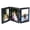 Black, variant on Tabletop Picture Frame Wood Trifold Hinged Photo Frame with 3 Openings, Table decor Family Picture Collage, with Real Glass 4" x 6" Black