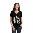 thumbnail image 2 of LOVE Great Dane Dog Women's Fashion Relaxed V-Neck T-Shirt Tee Heather Black Large, 2 of 5