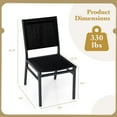 thumbnail image 3 of Gymax 4PCS Outdoor Dining Chairs w/ Breathable Seat Backrest Heavy-Duty Aluminum Frame, 3 of 9