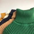 thumbnail image 6 of Generic Boys Warm Sweater Boys Girls Solid Colour Collar Stripe Long Sleeve Sweater Autumn/Winter Warm Wear Toddler Little/big Kids, 6 of 8
