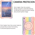 thumbnail image 3 of Dteck for Galaxy Tab A9 Case 8.7 Inch Case, Rugged Case for Samsung Galaxy A9 Tablet Case with 360 Rotating Stand Shoulder Strap Pen Holder, 2023 Model(SM-X110/X115/117), Rainbow Rosegold, 3 of 9