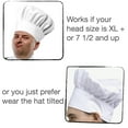 thumbnail image 4 of URBY 1pc Extra Large Chefs Hat Similar to Hat Size XL, XXL and up, White, 4 of 5