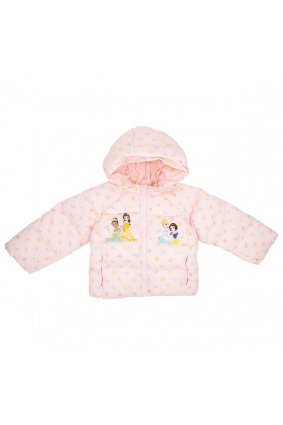 Disney Presses 884552-toddler4t Disney Princesses Icons Puffy Toddlers Jacket - Toddler 4T