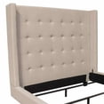 thumbnail image 4 of Diamond Sofa Madison Ave Tufted Wing Queen Bed in Sand Button Tufted Fabric, 4 of 8