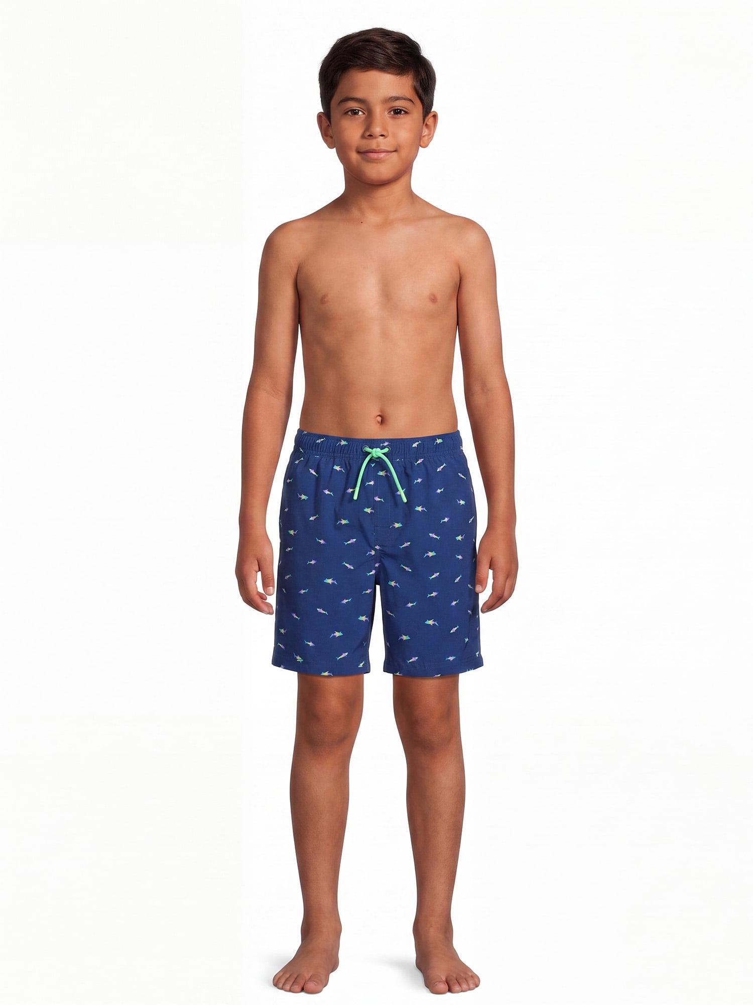 Ocean Gear Boys Print 6 inch Swim Trunk with Compression Liner , Sizes 4-18