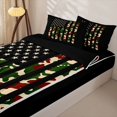 thumbnail image 3 of Manfei Rustic American Flag Zipper Twin Comforter Sets with Fitted Sheet and 2 Pillowcases,Retro Camo Zipper Bedding Set,Black Reversible,4pcs, 3 of 8