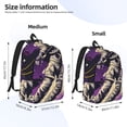 thumbnail image 3 of Honeii Astronaut Floating purple Space Print Canvas College Laptop Backpack, Durable Rucksack Travel Notebook Bag School Backpack Book Bag for Men Women-Small, 3 of 7