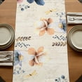 thumbnail image 5 of Table Runners 72 Inches Long Dress Scarves, Blue Yellow Flowers Farmhouse Kitchen Table Runner, Coffee Tablerunners, Spring Summer Garden Wildflowers Retro 16x72 Inch, 5 of 9