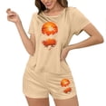 thumbnail image 5 of Jamicy Halloween Pajama Sets for Women Soft Sleepwear Halloween Print Pajama Sets for Women 2 Piece Short Sleeve Top with Shorts, 5 of 7