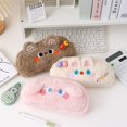 thumbnail image 3 of Bonita bolsa de lápices de peluche con forma de cachorro de gran capacidad y gran valor Yan, bolsa de papelería para niñas de secundaria, 3 of 6