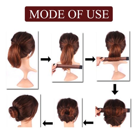 Women Up Do Hair Styling Band Diy Hair Bun Maker Curler Quick Fold