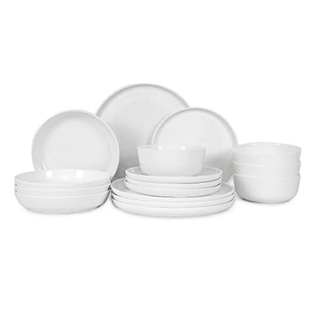 

JIFF 16-Piece Natural White Bone China Coupe Dinnerware Set Service for 4