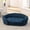 Dark Blue, variant on S-HOME Modern Oval Pet Bed Sofa in Linen Material, 42.75"x28.75", Anti-Slip Cushion for Large or Medium Dogs, Beige