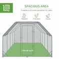 thumbnail image 4 of PawHut Metal Chicken Coop for 20-25 Chickens, Walk In Chicken Run with Roof, 4 of 10