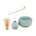 thumbnail image 2 of Juego de té matcha Batidor de bambú para matcha y soporte Cuenco de para matcha Juego de utensilios para matcha Cian, 2 of 9