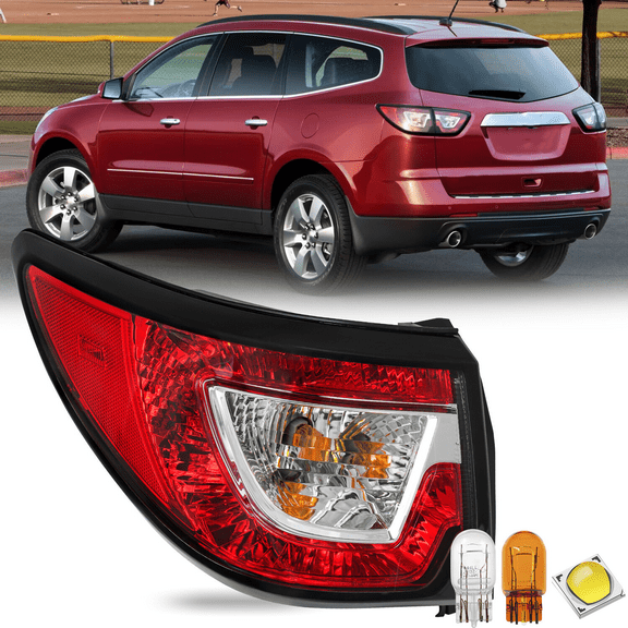 Titans Motors Tail Light for 2013-2017 Chevrolet Traverse Driver Side Left Outer Lamp Assembly with Bulbs