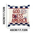 thumbnail image 4 of Littleplum Patriotic Decor-Throw Pillow Covers,4th of July Pillow Case for Independence Day,Memorial Day,Veteran's Day,USA,American Summer Outdoor Red White Blue Decorations,18x43 Inch,Style T, 4 of 9
