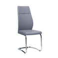 thumbnail image 1 of Topline Home Furnishings Chaises d'Appoint en Cuir Gris.<br>Vendu comme un ensemble de deux, 1 of 5