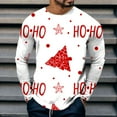 thumbnail image 2 of Mens Christmas Fall Tops Graphic Long Sleeve Christmas Letter Print Men Fall Clothes,Hot Pink,XL, 2 of 5