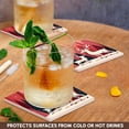 thumbnail image 3 of 3drose, Christmas Reindeer Pink Kitsch Mid-century Retro Art, Set of 4 Ceramic Tile Coasters, 3 of 7
