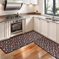 thumbnail image 3 of Kitchen Rugs Sets Of 2,Dark Christmas Drink and Cookie Pattern Anti Fatigue Kitchen Mat Rugs Non Slip Washable,Decorative Kitchen Floor Mats for Kitchen,Sink,Laundry,17"x47"+17"x47", 3 of 5