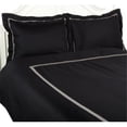 thumbnail image 1 of Collection d'Hôtel 300 Thread Count Housse de Couette en Coton Set Full/Queen-Black/Grey, 1 of 1