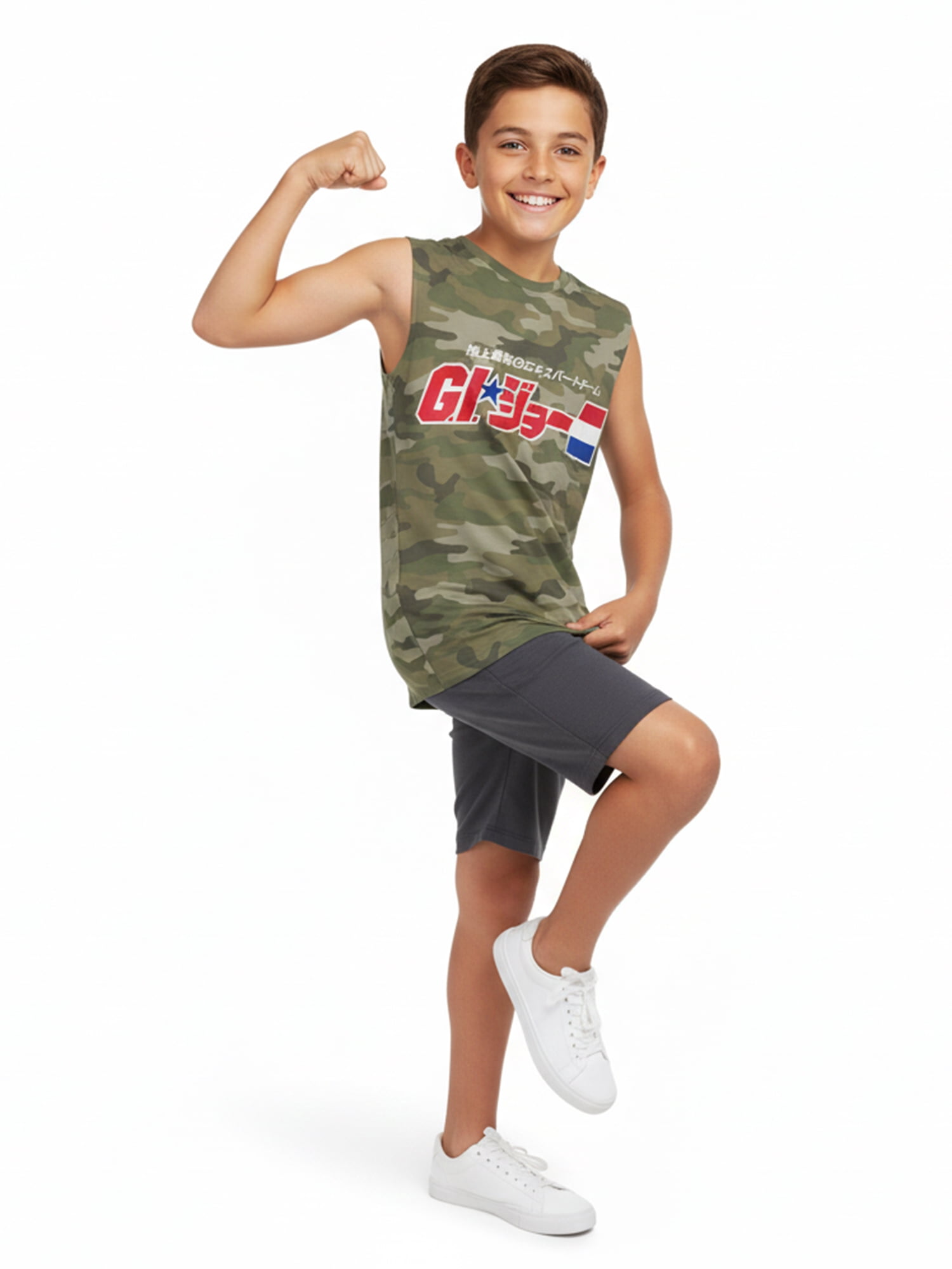 G.I. Joe Boys GI Joe Surf Team Graphic Muscle Tank Top, Sizes 4-18