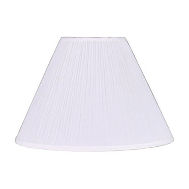 Simplee Adesso White Fabric Soft Pleat Lamp Shade, 7"Dx18"Wx13"H, Transitional, Adult Use