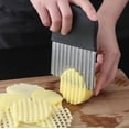 thumbnail image 3 of DPTALR Stainless Steel Potato Knife Tool Potato Knife Cutting Pattern Knife Ripple Potato Tool, 3 of 4