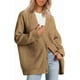 thumbnail image 1 of Cárdigan de mujer 2023 con frente abierto, botones extragrandes, suéteres ligeros, cuello en V, cárdigans sueltos, prendas de punto, 1 of 5