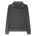thumbnail image 5 of Aloohaidyvio Hoodies,Womens Solid Long Sleeve Hooded Pullover Pocket Leisure Tops, 5 of 6