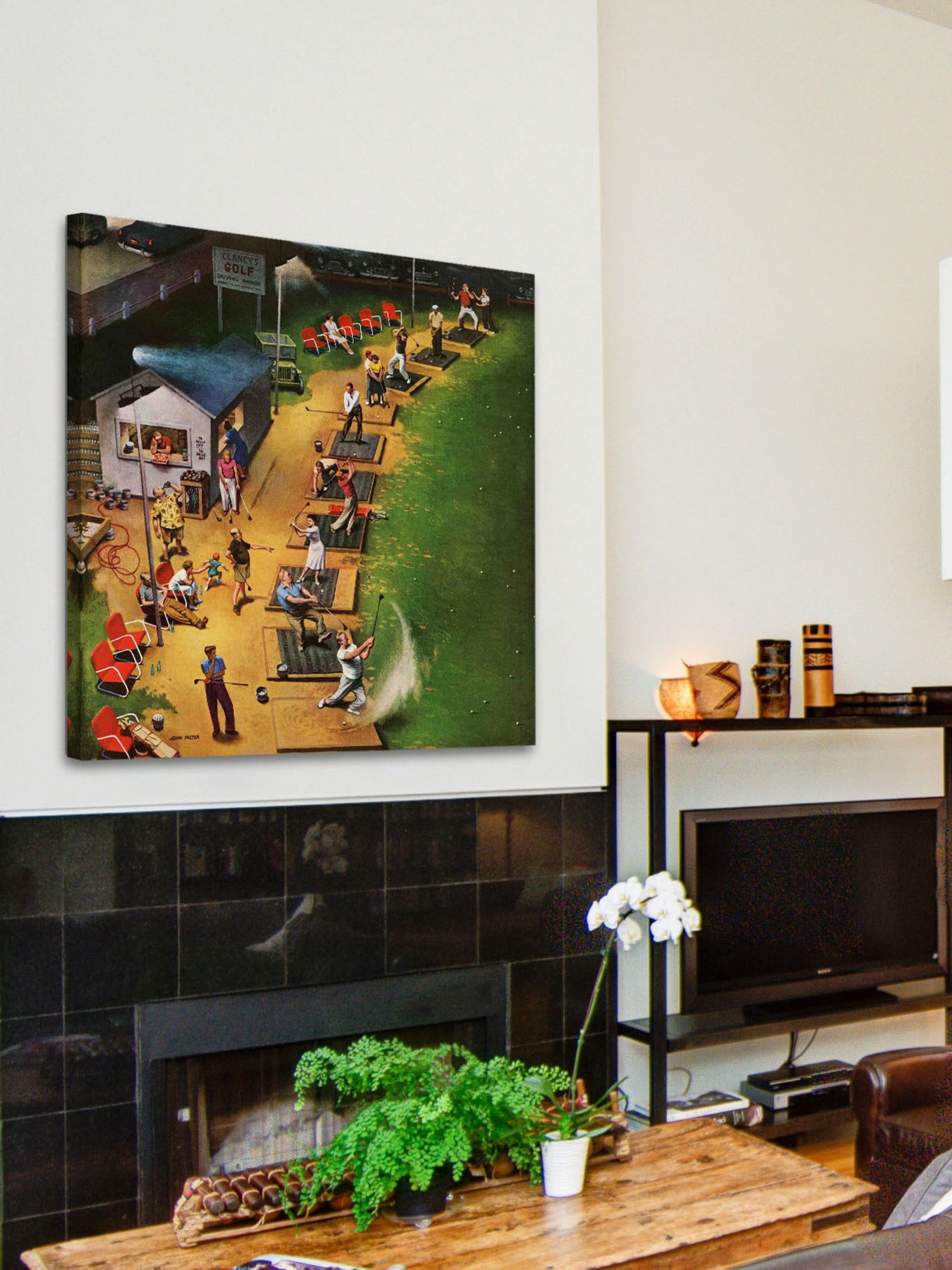 Marmont Hill Golf Driving Range by John Falter Painting Print on Canvas