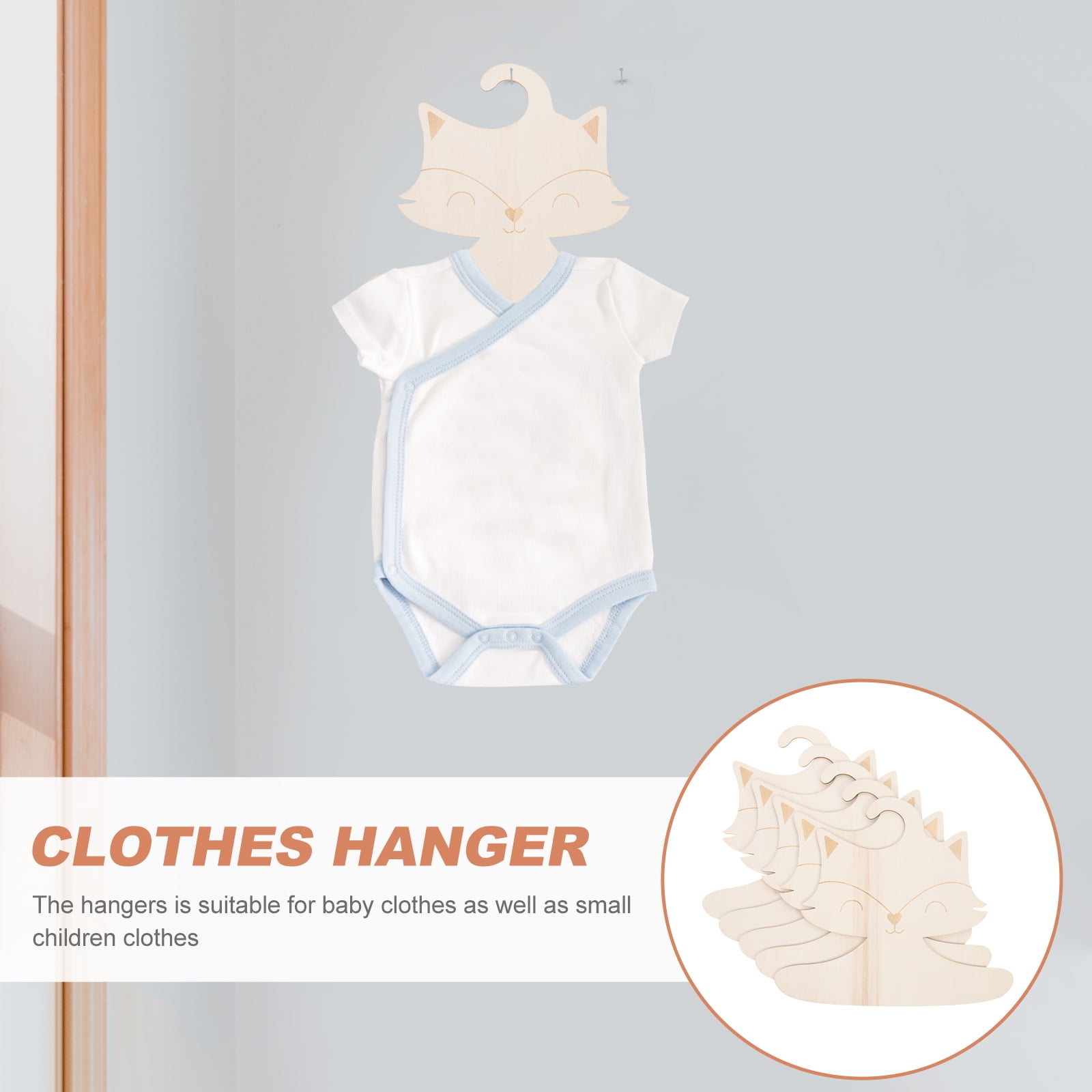 20 Pcs  Baby Clothes Hangers Wooden Hanger Baby Clothes Hanger Closet Organizing Hanger