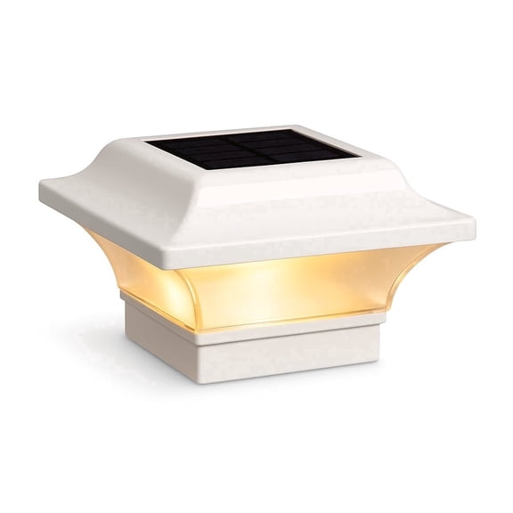 Classy Caps 2x2 Imperial Solar Post Cap - Fits 2"x2", 2.25"x2.25", and 2.5"x2.5" Posts - White Aluminum