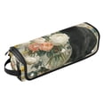 thumbnail image 4 of Hair Tool Organizer Bag with Heat Resistant Mat Removable Travel Storage Case for Hot Air Brushes Curling Irons Black Cat and Glass Vase, 4 of 8