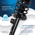 thumbnail image 4 of Detroit Axle - FWD Front Struts w/ Coil Spring Assembly + Tie Rods Replacement for 2008 - 2009 Ford Taurus Mercury Sable - 6pc Set, 4 of 7