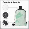 thumbnail image 5 of Chest Bag Dual Pocket 11.8×7.7×2.4in Waterproof Double-Pocket Large Capacity With No Inner Pouch Pockets And Double Drawstrings Lightseagreen Geometric Lines_4, 5 of 8