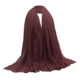 thumbnail image 4 of Las Mujeres Musulmanas de Moda Suave Bufanda Larga Hijab Chal Judío Cabeza Bufandas Cuello para proteger , Vino rojo, Los 90x180cm Salvador Dali Bufanda de algodón suave para mujer, 4 of 7