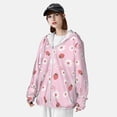 thumbnail image 5 of Kdxio Hand Drawn Strawberry Print Women Men Sun Protection UPF 50+ Jackets Zip Up Long Sleeve Hoodie Hiking Lightweight with Pockets, 5 of 8