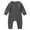 Gray, variant on Up to 30% off Newborn Baby Spring And Clothes Comfortable Solid Color Round-neck Rompers 12-18 Months