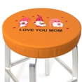 thumbnail image 3 of Honeii Love You Mom Bar Stool Covers – Perfect Fit for 12" to 14" Round Stools, Crease-Resistant, Stretchy, Washable & Dustproof Seat Slipcovers-14 inch, 3 of 7