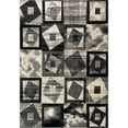 thumbnail image 3 of MDA Home Rhodes 7'11''x10'6'' Abstract Square Area Rug in White/Anthracite Gray, 3 of 5