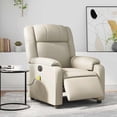 thumbnail image 2 of Sillón reclinable de masaje VidaXL, de piel sintética, color crema, eléctrico, 2 of 9