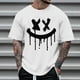 thumbnail image 2 of Camisetas de Cuello de la Tripulación de los Hombres de Poliéster Impreso en Seco Rápido, Cuello Redondo de Corte 3D para Gimnasio, Carrera, Ciclismo Y Ocasional, 2 of 4